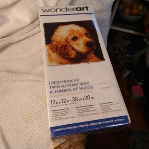 2013 Wonderart Caron Yarn Latch Hook Kit Puppy Love NEW SEALED 12x12"